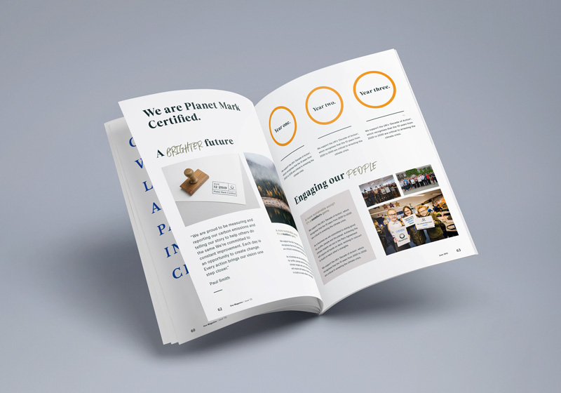 Example magazine spread