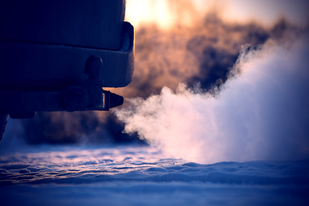 Car emissions smoke
