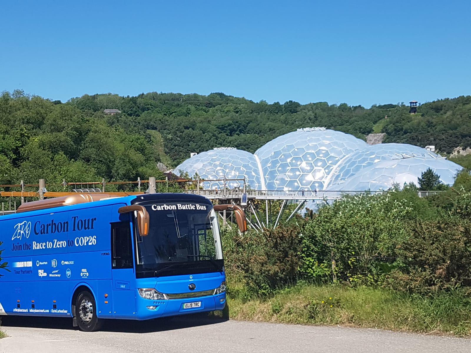 Carbon battle bus eden project